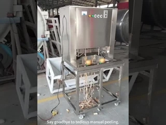 Machine industrielle à éplucher les oignons à quatre stations pour une production de grande capacité par Junxu